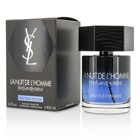 yves saint laurent la nuit de l'homme eau electriqu|ysl l'homme bleu electrique.